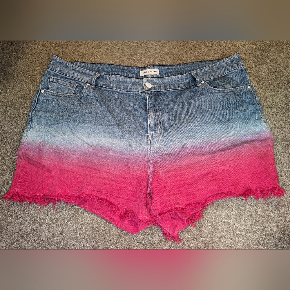 Lane Bryant Pink Fade Jean Shorts size 18